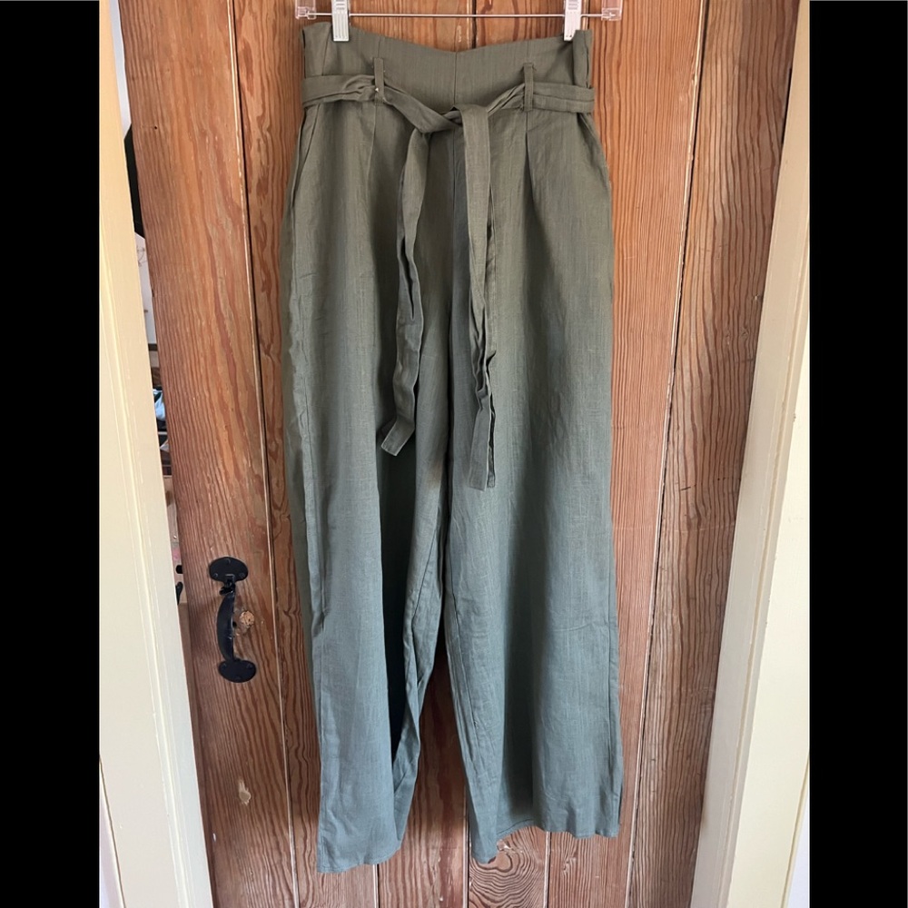 NWT Long Tall Sally cropped linen pants